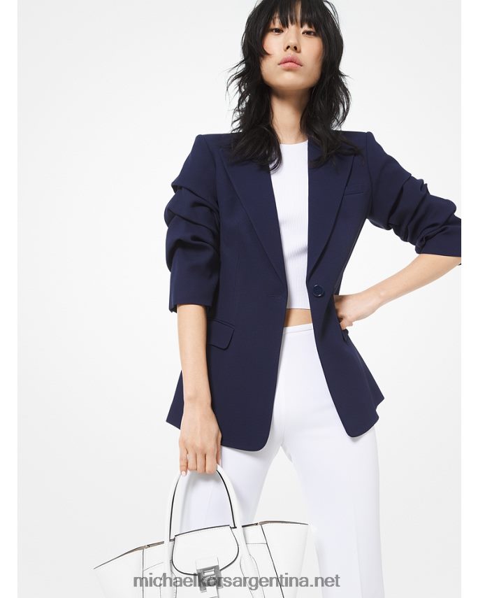 unisexo marítimo blazer con manga aplastada doble crepe sable collection Michael Kors T46HB03723