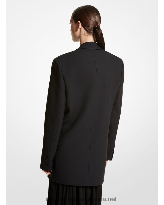 unisexo negro blazer boyfriend doble crepe sable colección Michael Kors T46HB03498