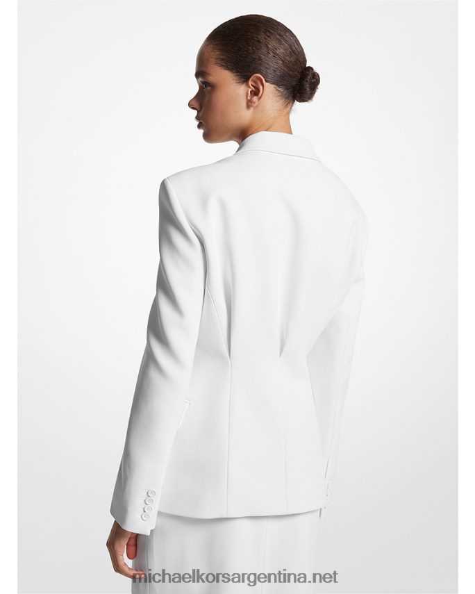 unisexo Blanco óptico chaqueta seccionada de marta cibelina de doble crepé de la colección Michael Kors T46HB03437