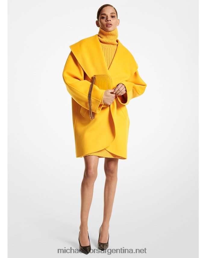 unisexo maravilla abrigo de embrague melton de lana de doble cara de la colección Michael Kors T46HB03633