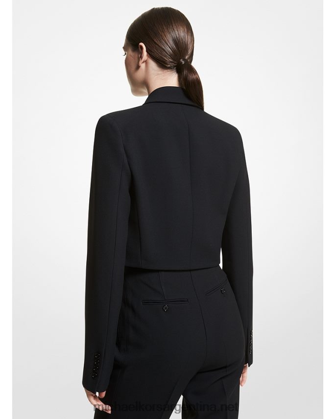 unisexo negro chaqueta bolero de doble crepé de sable de la colección Michael Kors T46HB03739