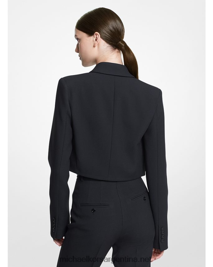 unisexo negro chaqueta bolero de doble crepé de sable de la colección Michael Kors T46HB03739