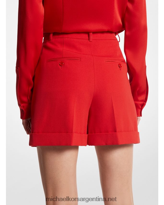 unisexo amapola shorts de colección en gabardina de lana con puños plisados Michael Kors T46HB03483