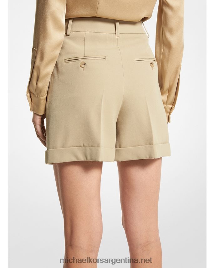 unisexo duna shorts de colección en gabardina de lana con puños plisados Michael Kors T46HB03484