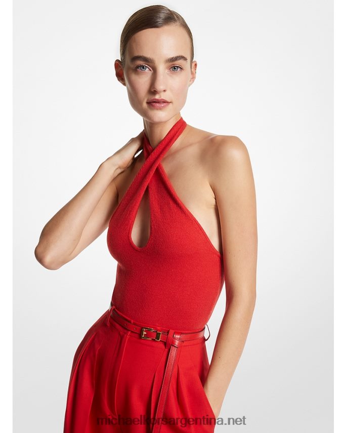 unisexo amapola body de cashmere elástico con cuello halter de Collection Michael Kors T46HB03481