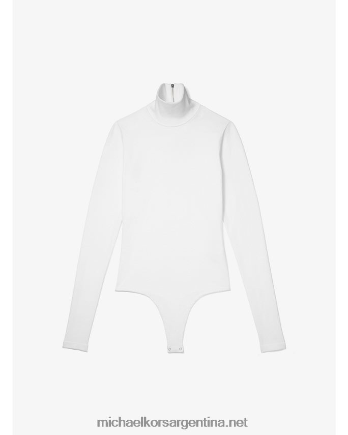 unisexo blanco body de cuello alto de viscosa elástica Collection Michael Kors T46HB03687