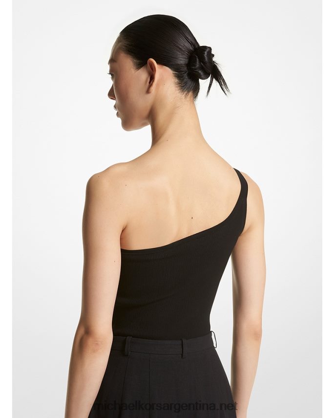 unisexo negro body asimétrico de viscosa elástica collection Michael Kors T46HB03398