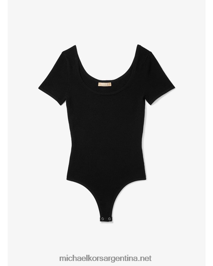 unisexo negro body de cashmere con cuello redondo de la colección Michael Kors T46HB03729