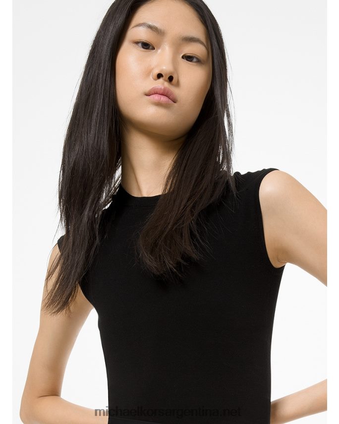 unisexo negro body de manga japonesa de viscosa elástica Michael Kors T46HB03695