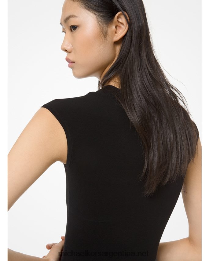 unisexo negro body de manga japonesa de viscosa elástica Michael Kors T46HB03695