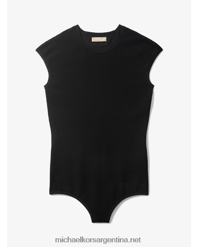 unisexo negro body de manga japonesa de viscosa elástica Michael Kors T46HB03695
