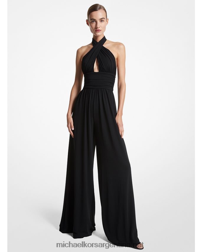 unisexo negro mono halter de jersey elástico de la colección Michael Kors T46HB03660