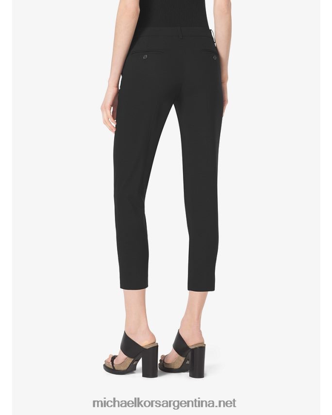 unisexo negro Pantalón collection de gabardina de lana stretch Michael Kors T46HB03697