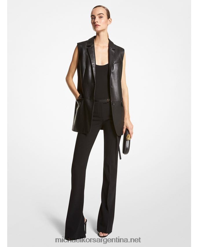 unisexo negro chaleco de piel colección plunge Michael Kors T46HB03410