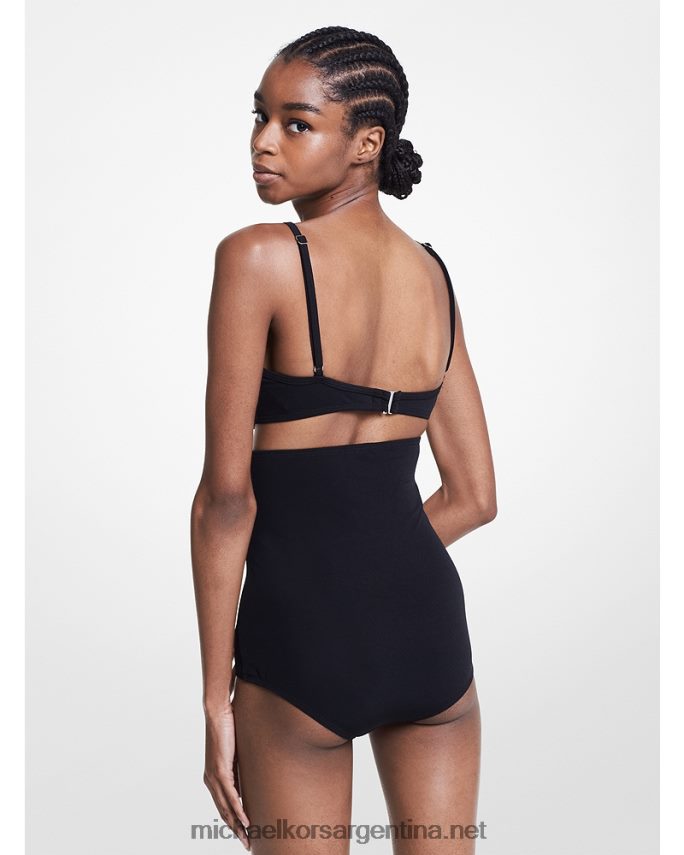 unisexo negro conjunto sujetador y braguita de crepé stretch colección Michael Kors T46HB03734