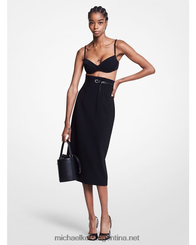 unisexo negro conjunto sujetador y braguita de crepé stretch colección Michael Kors T46HB03734