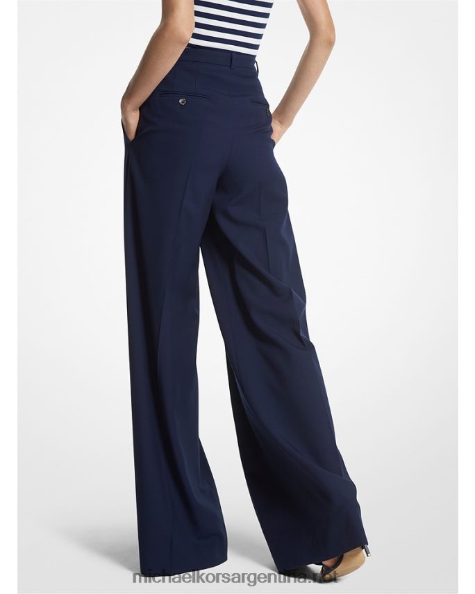 unisexo Armada pantalones palazzo de gabardina de lana de tejido de colección Michael Kors T46HB03659