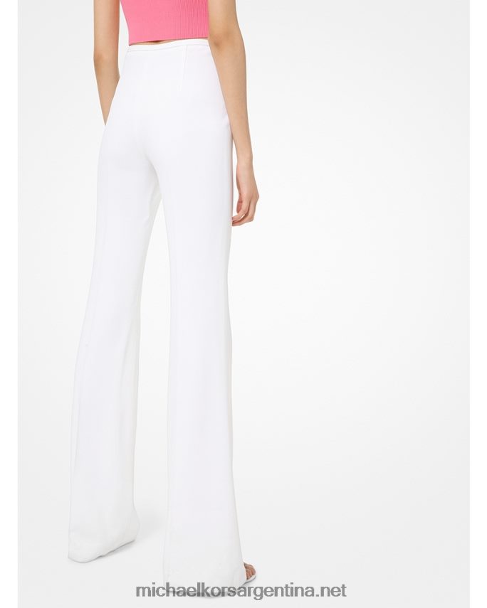 unisexo Blanco óptico pantalones acampanados doble crepe-sable collection Michael Kors T46HB03722