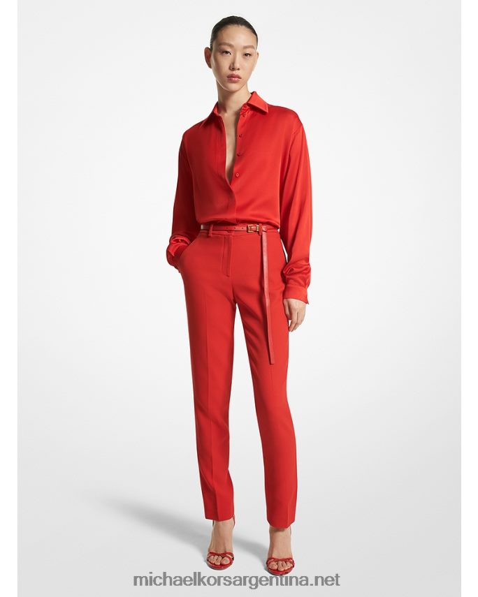 unisexo amapola pantalones samantha doble crepe sable de la colección Michael Kors T46HB03503