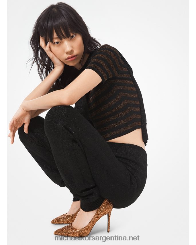 unisexo negro Joggers Collection de viscosa elástica metalizada Michael Kors T46HB03706