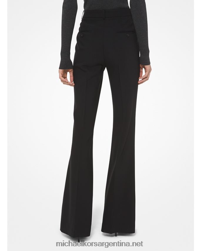unisexo negro Pantalones acampanados de crepé elástico guijarro de colección charlie Michael Kors T46HB03727