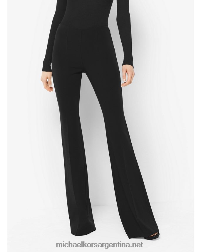 unisexo negro pantalones acampanados de lana stretch Michael Kors T46HB03713
