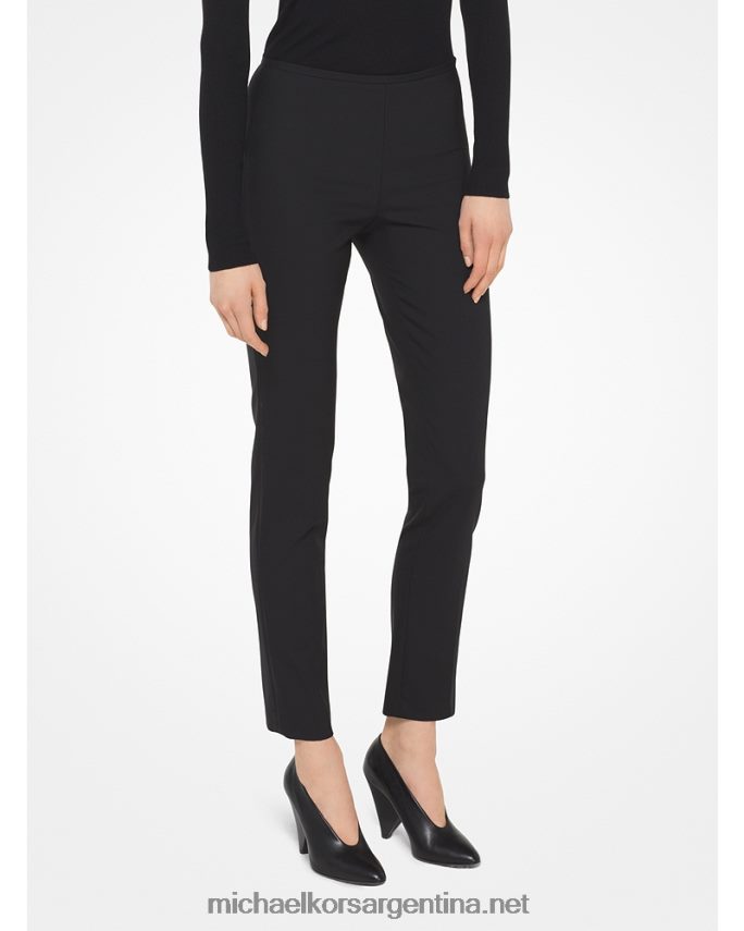 unisexo negro pantalones collection de gabardina de lana stretch Michael Kors T46HB03696