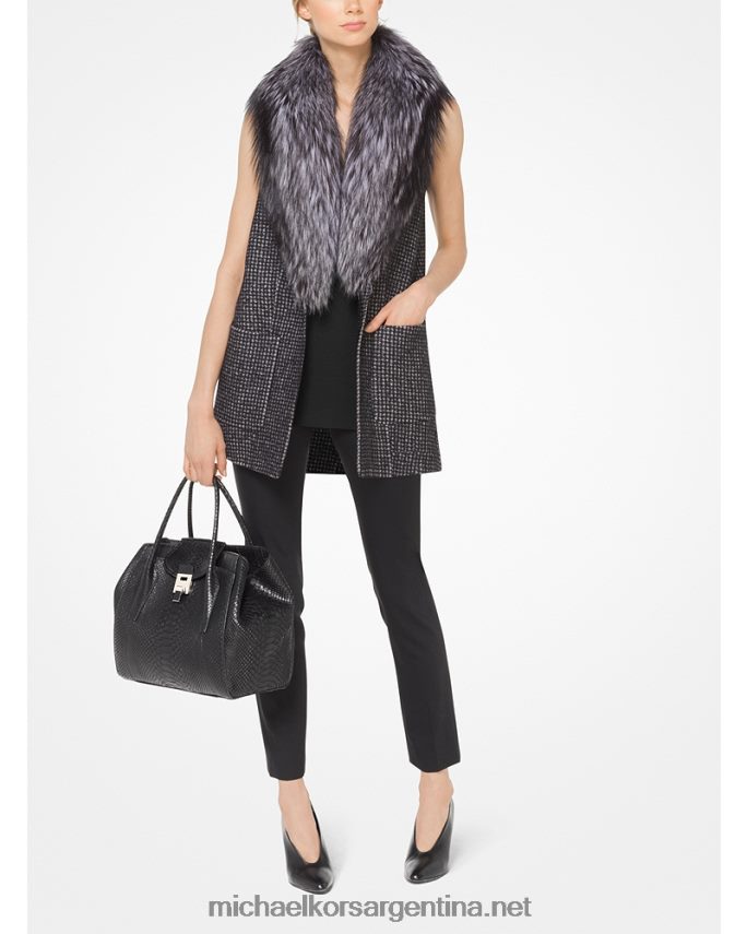 unisexo negro pantalones collection de gabardina de lana stretch Michael Kors T46HB03696