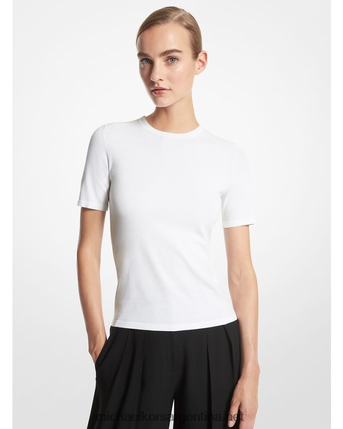 unisexo Blanco óptico jersey de manga corta de viscosa elástica collection Michael Kors T46HB03568