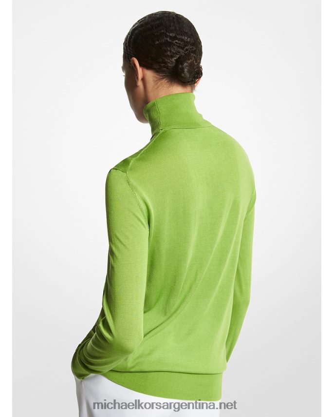 unisexo cal suéter de cuello alto de seda pluma de la colección joan Michael Kors T46HB03525