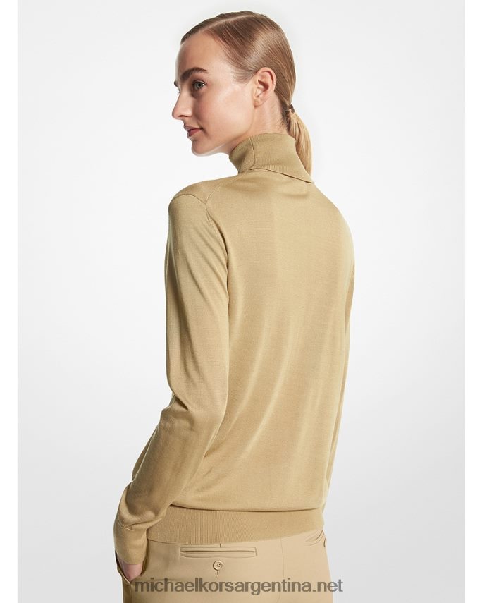 unisexo duna suéter de cuello alto de seda pluma de la colección joan Michael Kors T46HB03527