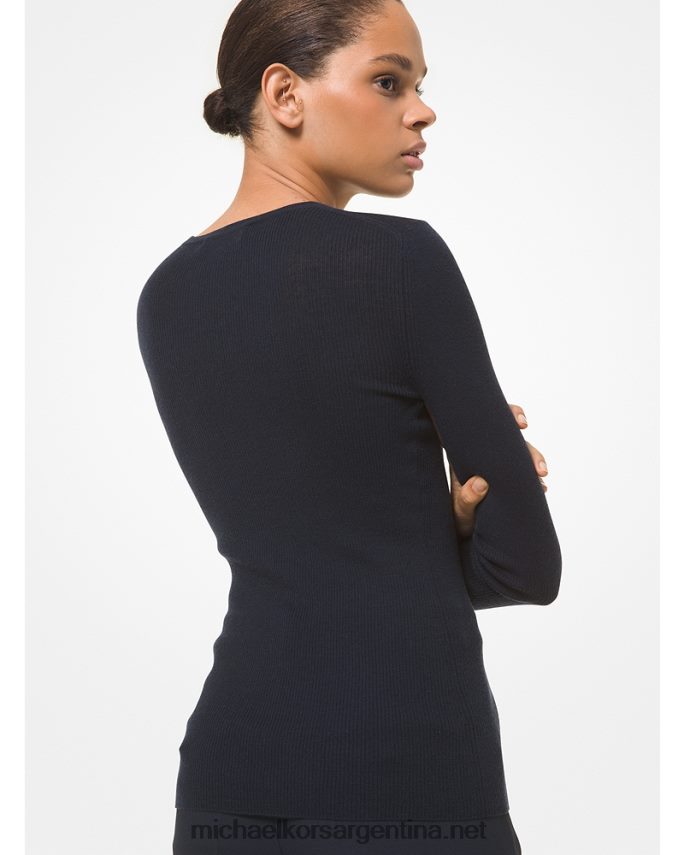 unisexo medianoche suéter de cachemira de peso pluma de la colección Michael Kors T46HB03749