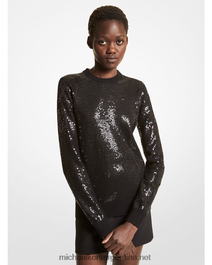 unisexo negro colección jersey de cachemir con lentejuelas Michael Kors T46HB03615