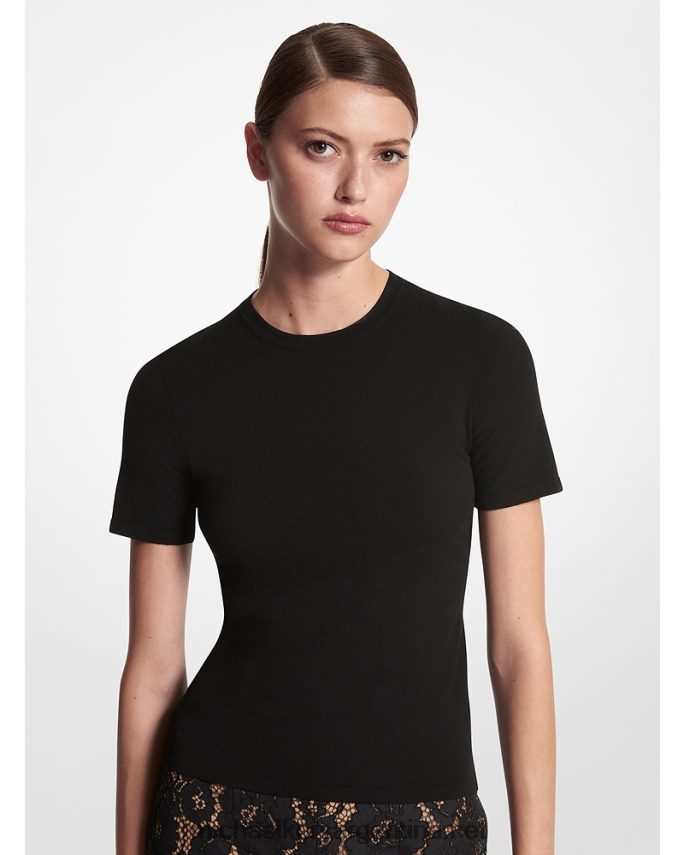 unisexo negro jersey de manga corta de viscosa elástica collection Michael Kors T46HB03570