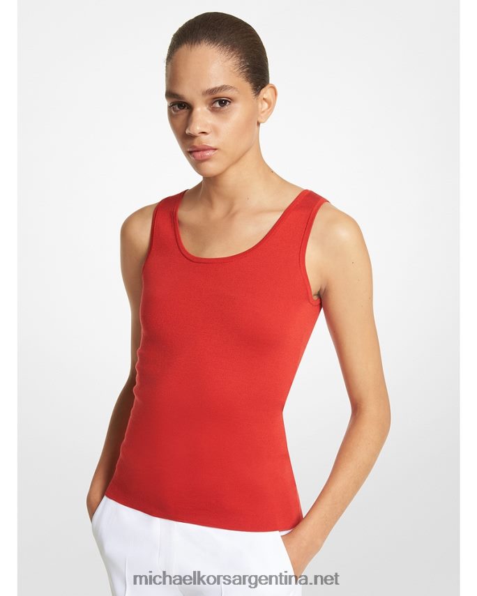 unisexo amapola camiseta sin mangas de seda de la colección Michael Kors T46HB03485