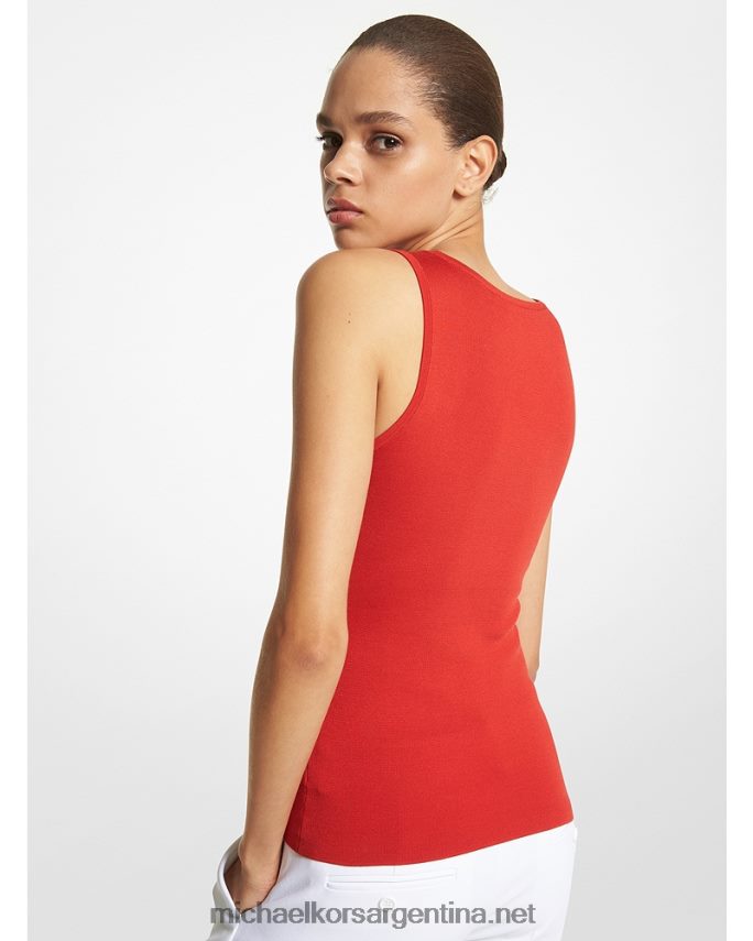 unisexo amapola camiseta sin mangas de seda de la colección Michael Kors T46HB03485