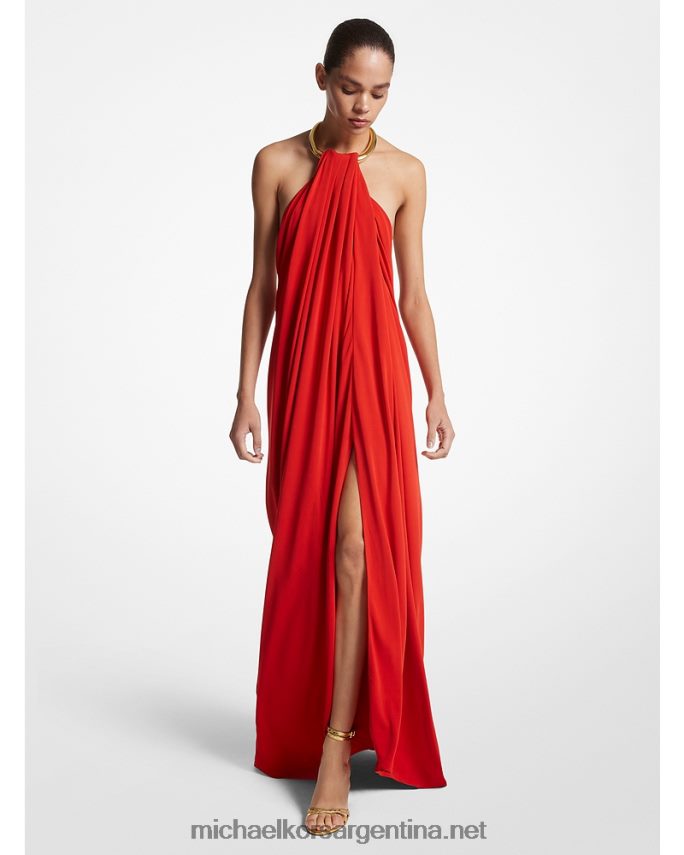 unisexo amapola colección crepe jersey collar vestido Michael Kors T46HB03473