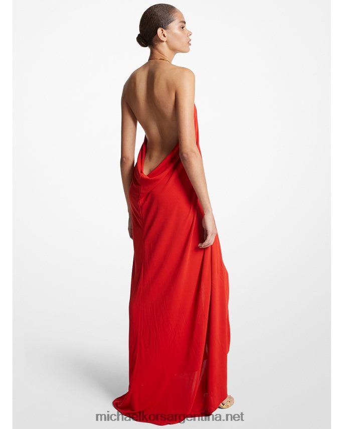 unisexo amapola colección crepe jersey collar vestido Michael Kors T46HB03473