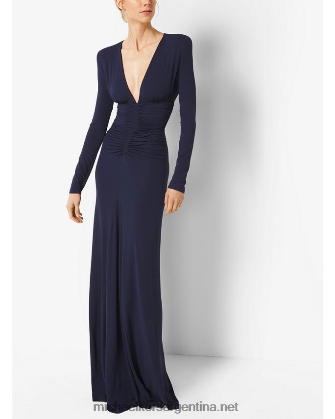 unisexo marítimo vestido de fiesta de jersey mate elástico fruncido de la colección Michael Kors T46HB03703