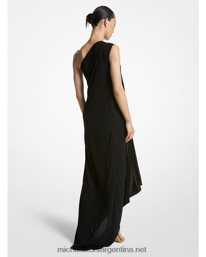 unisexo negro vestido estilo toga de jersey de crepé de la colección Michael Kors T46HB03382