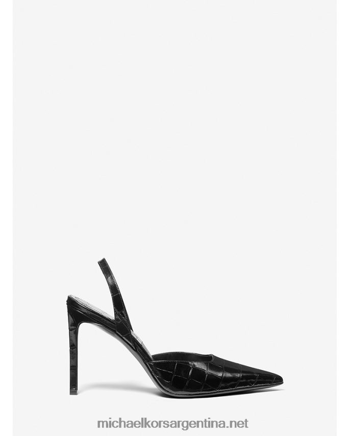 unisexo negro Zapatos de tacón Collection Presley de piel de cocodrilo en relieve Michael Kors T46HB03836