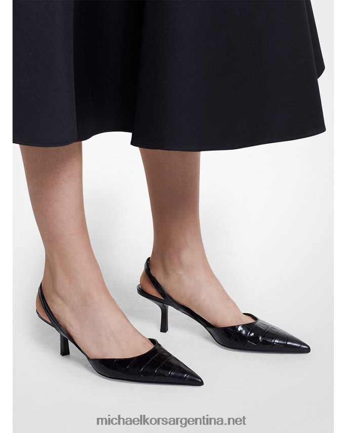 unisexo negro salón colección holly de piel repujada de cocodrilo Michael Kors T46HB03860