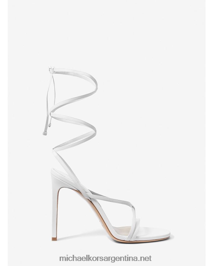 unisexo Blanco óptico sandalia colección dahlia de piel con cordones Michael Kors T46HB03815