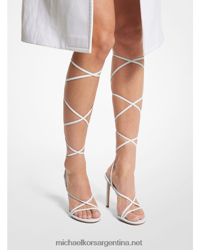 unisexo Blanco óptico sandalia colección dahlia de piel con cordones Michael Kors T46HB03815