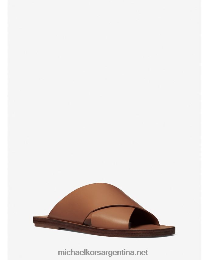 unisexo castaña chanclas de piel de la colección ruth Michael Kors T46HB03869