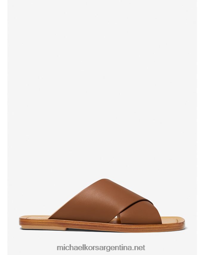 unisexo castaña chanclas de piel de la colección ruth Michael Kors T46HB03869