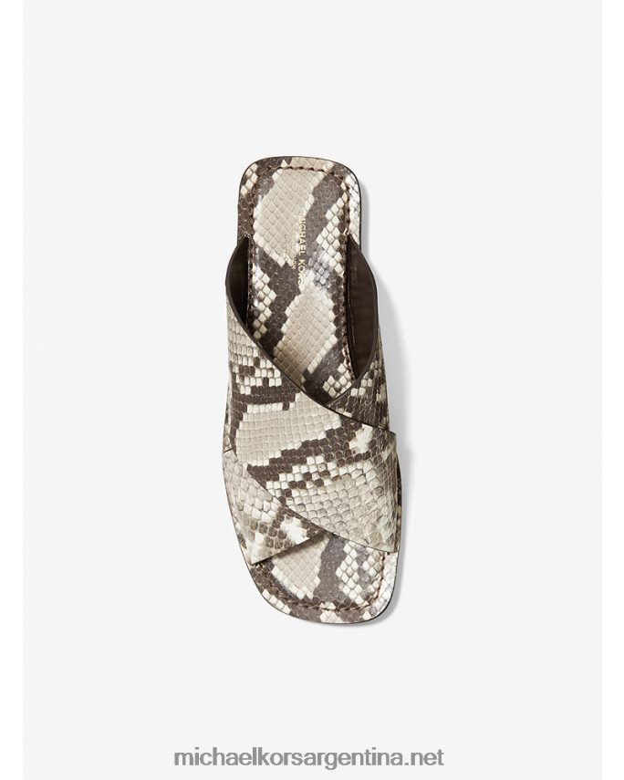 unisexo natural Sandalias Collection Ruth de piel de pitón en relieve Michael Kors T46HB03867