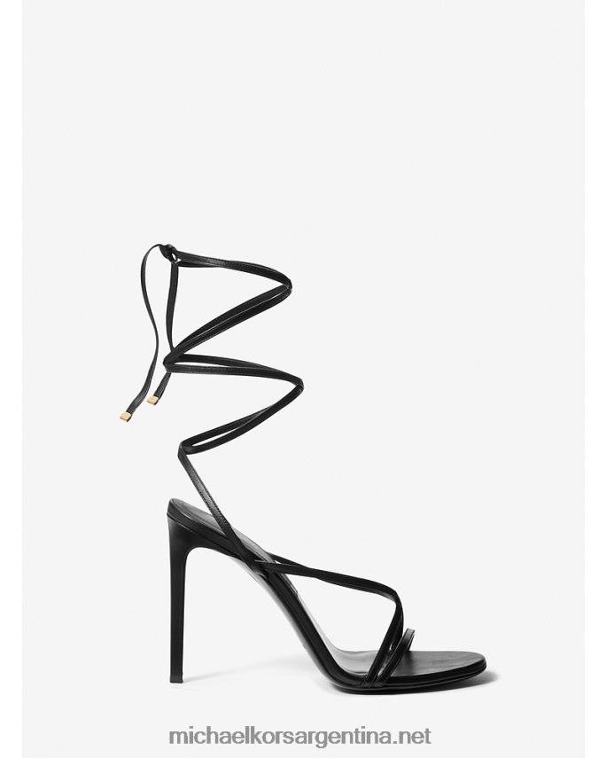 unisexo negro sandalia colección dahlia de piel con cordones Michael Kors T46HB03816