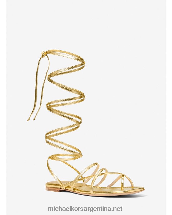 unisexo oro sandalia gladiadora colección jade piel metalizada Michael Kors T46HB03822