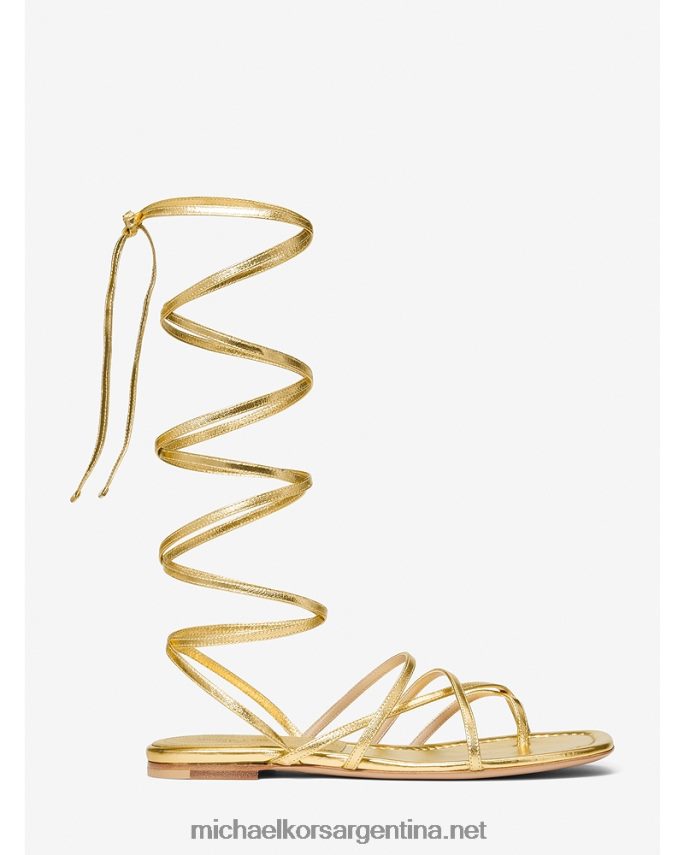unisexo oro sandalia gladiadora colección jade piel metalizada Michael Kors T46HB03822
